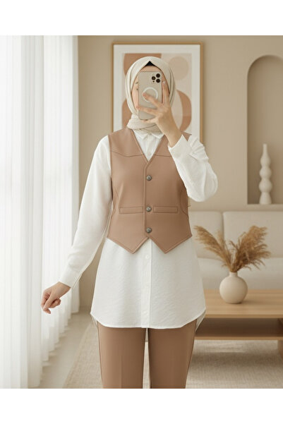 HİJABAYA Vestă de scuba cu nasturi cu buzunar