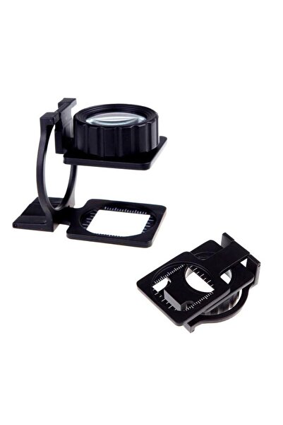 Freedcom 15X Lüp Kumaş Büyüteç Optik Cam Lens Ölçekli Metal Siyah Renk Üç Ekl...