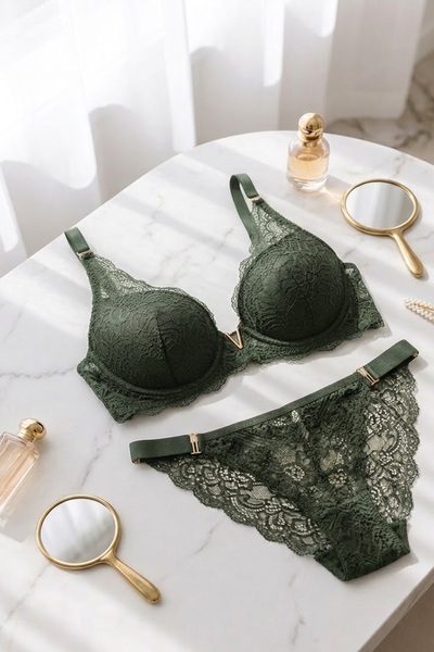 NOOALA GİYİM Özel Seri Dantel İşlemeli Sütyen Külot Takımı - Romantik Hediye ...