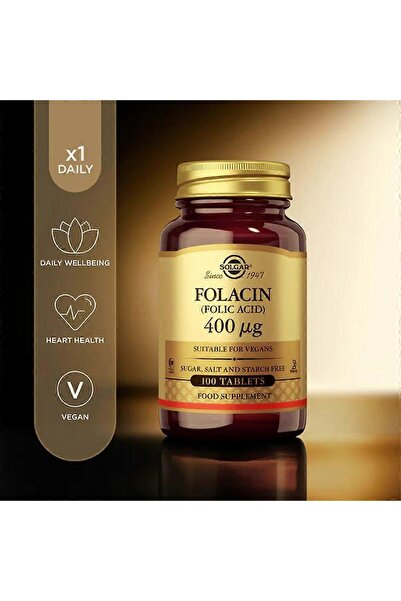 Solgar فولاسين (حمض الفوليك) 100 قرص