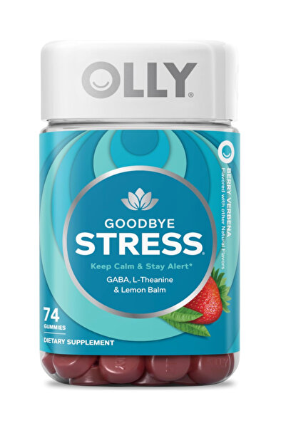 OLLY Goodbye Stress Gummy, GABA, L-Theanine, Lemon Balm, Stress Relief, Berry...