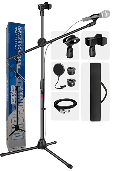 Lastvoice Ms06 Mikrofon Standı + Pop Filtre + XLR Kablo