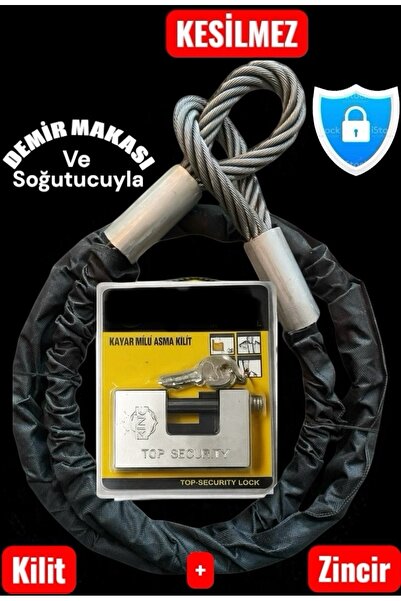 PADRİ Motosiklet motor 10 mm Kesilmez Çelik Halat – 1,5 Metre Motorsiklet Zin...