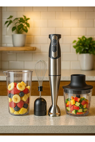 TOSCANA U خلاط يدوي 4 في 1 بسرعتين 850 واط و وعاء بسعة 500 مل، خلاط كهربائي س...