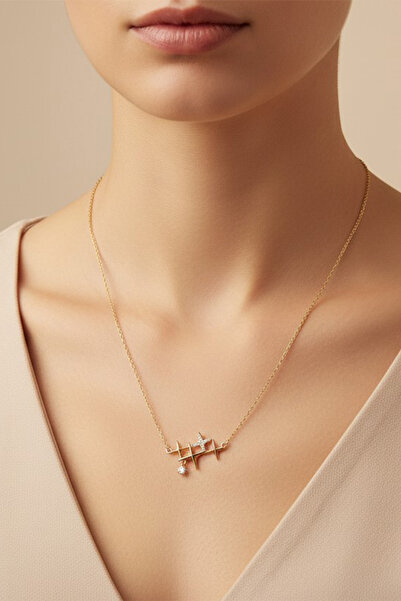 XUPING JEWELRY قلادة من الزركون على شكل نجمة ثلاثية من ستايل إنساي/شوبينغ للم...