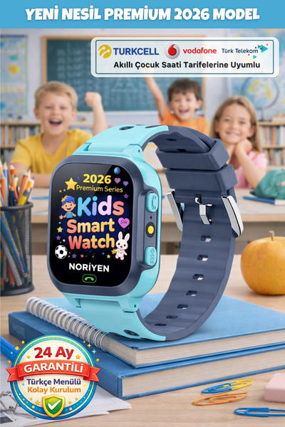 Noriyen Yeni Nesil 2026 Model Erkek Çocuk Akıllı Kol Saati - Mavi
