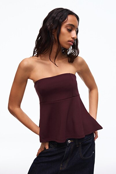 Bershka Peplum bandeau top