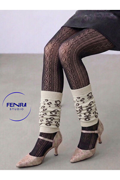 FENRA STUDIO ЖІНОЧІ ЛЕГІНСИ З ЛЕОПАРДОВИМ ПРИНТОМ, КРЕМОВОГО КОЛЬОРУ, ДЛЯ АЕР...