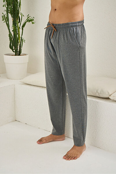 KLY PİJAMA KLY 120 Ανδρικό βαμβακερό παντελόνι πιτζάμα μεγάλου μεγέθους