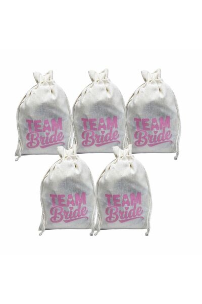 Team Bride Baskılı Kese 15*20 Ebat 5'li Paket