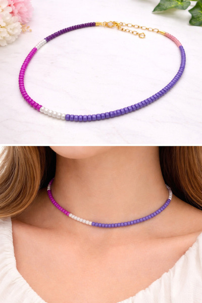 Store Miyuki Kum Boncuk Choker Kolye Renkli Boyun Aksesuar