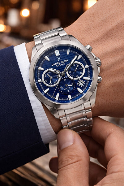 Daniel Klein جميع الوظائف النشطة للرجال ساعة فولاذية مقاومة للماء للرؤية الليلية