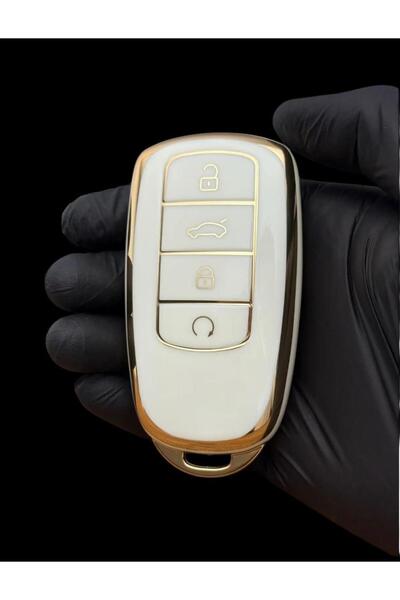 ÖZEN KEYS غطاء مفتاح ذكي من الدرجة الأولى لسيارة شيري تيجو 8 برو باللون الأبي...