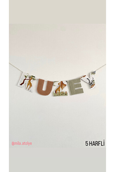 Pure baby handmade İsim Flama Bebek Odası Kapı Süsü Duvar Süsü