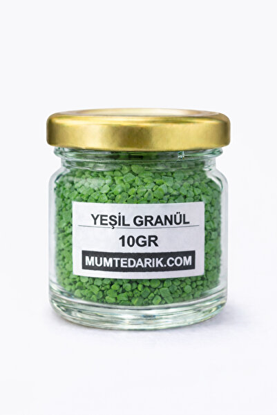 MUMTEDARİK Yeşil Granül Mum Boyası 10 Gr – Mum Yapımı İçin Güçlü Renklendirici