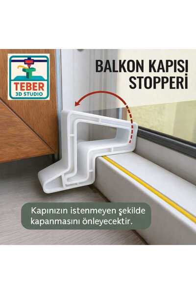 Teber Kalıp Pencere - Balkon Kapı Stoperi (Beyaz)