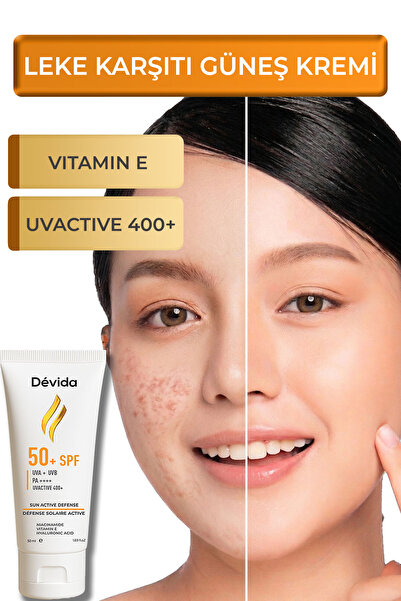 Devida واقي شمس مضاد للعيوب تحت المكياج بعامل حماية 50، مفتح للبشرة ومعادل لل...