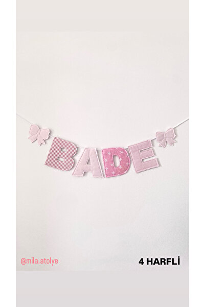 Pure baby handmade İsim Flama Bebek Odası Kapı Süsü Duvar Süsü