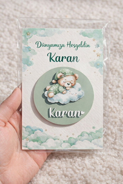 Agulab Bebek isimli Kartlı Jelatinli magnet - Mevlit Hediyelik Magnet - İsiml...
