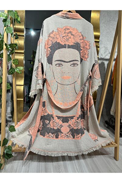 Befera Design Kimono din muselină 100% bumbac, cu model Frida, halat de baie ...