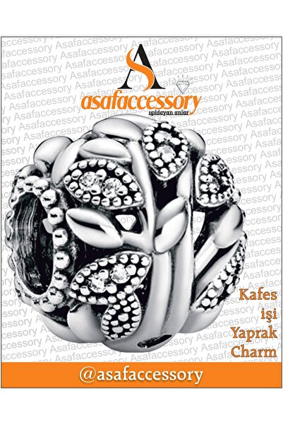 asaf Kafes işi yaprak desen charm | asafaccessory