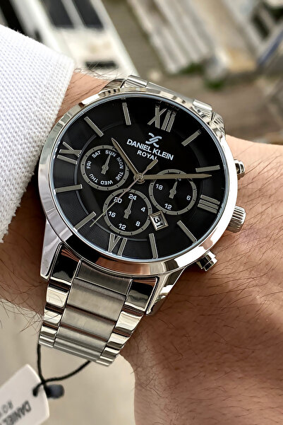 Daniel Klein ساعة يد رجالية من الفولاذ الفضي من السلسلة الخاصة للموسم الجديد ...