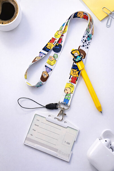 excarpin Set triplu Cedric cu șnur pentru gât cu model, suport pentru pix și ...