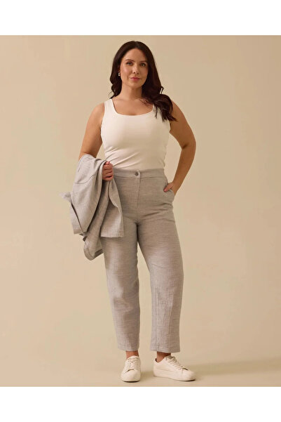 SEÇİL NOI PANTALONI DE MĂRIME MARE pentru femei, cu buzunare, până la gleznă,...