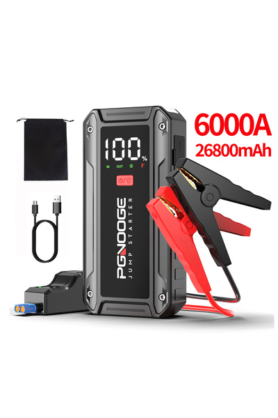 PGNOOGE جهاز تشغيل بطارية السيارة 26800 مللي أمبير 6000 أمبير (يدعم جميع أنوا...
