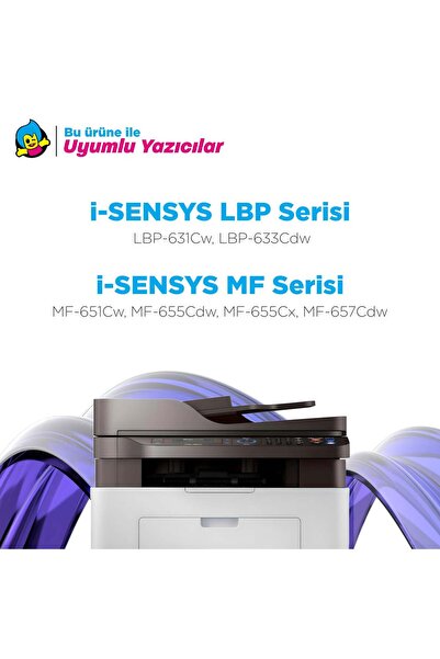 Canon I-sensys Mf-651cw I-sensys Mf-655cdw 5101c002 Crg-067 Çipli Muadil Toner Seti / 4 Renk