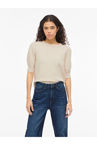 VILA Strickoberteil VIRIL Kurzärmeliges