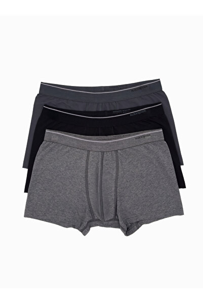 Blackspade Erkek Boxer 3'lü Paket Tender Cotton 9670 - Siyah Antra Melanj Ant...