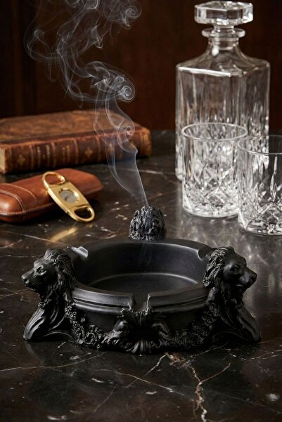 Evene Küllük Siyah Kül Tablası Dekoratif Küllük Model 7