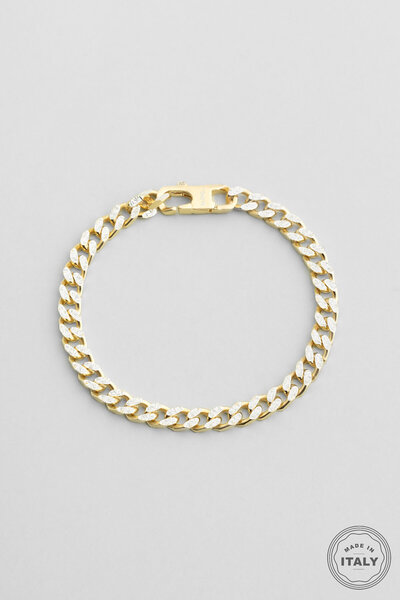 So CHIC... İtalyan Lucente 18 Ayar Sarı Altın Kaplama Gümüş Bileklik