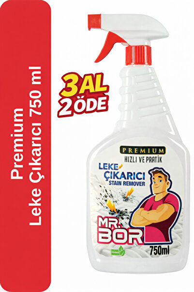 MR.BOR Premium Leke Çıkarıcı 750 ml – Tükenmez Kalem,Yağ, Çay, Kahve,Meyve,Şa...