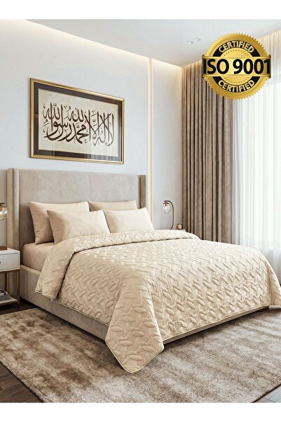 Master Home Textile Microfiber Bedspread Set Fits 120 x 200 cm Single Size Be...