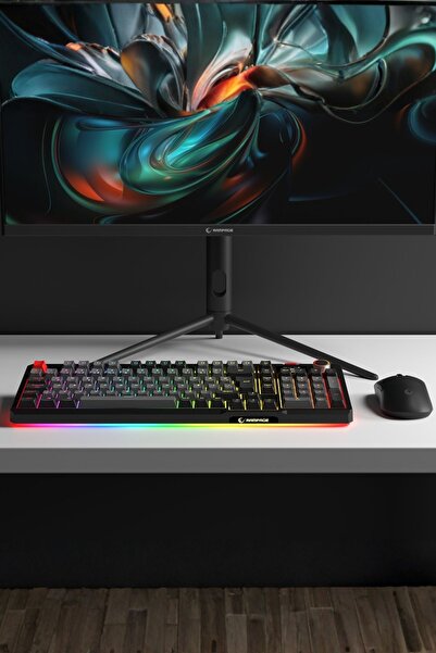 Rampage LOYAL Pro Gri/Siyah 3 BT + 2.4 IPS Ekranlı Red Switch RGB Mekanik Kab...