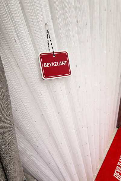 BEYAZLANT SAMURAY GÜMÜŞ SİMLİ PIRLANTA MODERN 1/3 Sık Pileli Tül Perde l Ütü ...