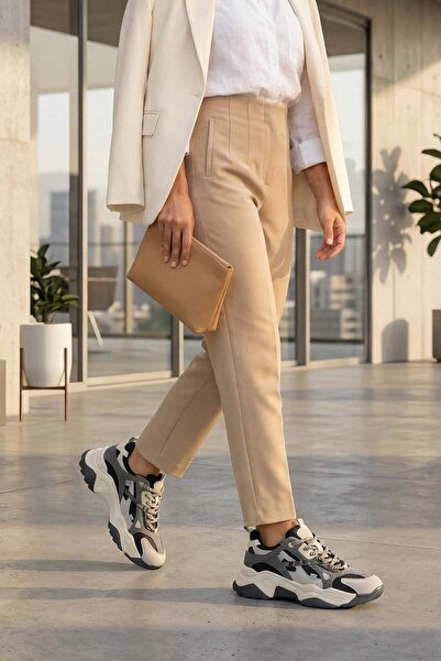 Stilbagshoes SONİA İTHAL ÖZEL SERİ KADIN SPOR AYAKKABI 65137 GRİ