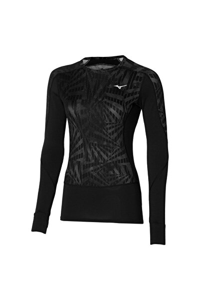 MIZUNO Women's thermal sweatshirt Virtual G4 Crew FW 2024-Black-M