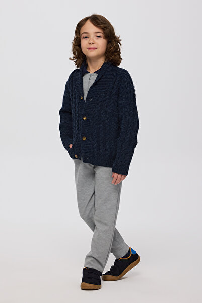 Panço Erkek Çocuk Triko Lacivert Hırka