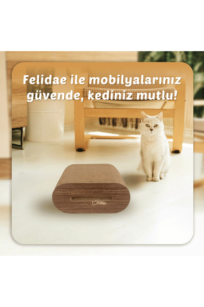 Felidae Oluklu Mukavva, Kedi Tırmalama Kanepesi – Oval Tırmalama / (28X12,5X2...