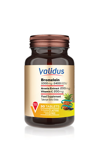 Validus Bromelain 1000 Mg 2400 Gdu Aronia 200 Mg 30 tablets