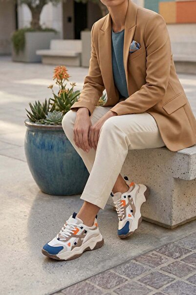 Stilbagshoes SONİA İTHAL ÖZEL SERİ KADIN SPOR AYAKKABI 65137 BEJ