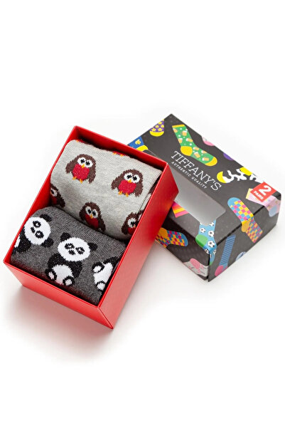 The Socks House Σετ 2 κάλτσες με σχέδιο κουκουβάγιας-πάντα