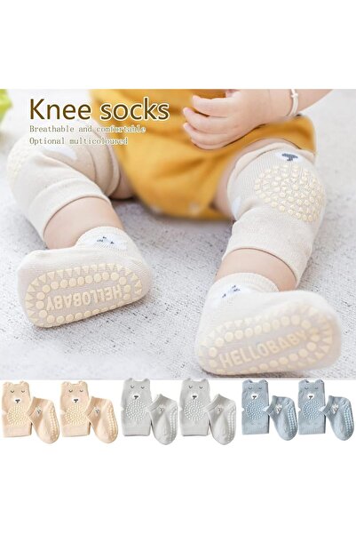 Arabest 3-Piece Baby Crawling Anti-Slip Knee Pads and Socks Set, M Size 12-24...