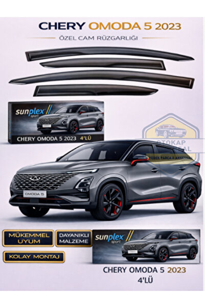 SUNPLEX Chery Omoda 5 2023 Sport Cam Rüzgarlığı Takım 4'lü Takım Rüzgar Kesic...
