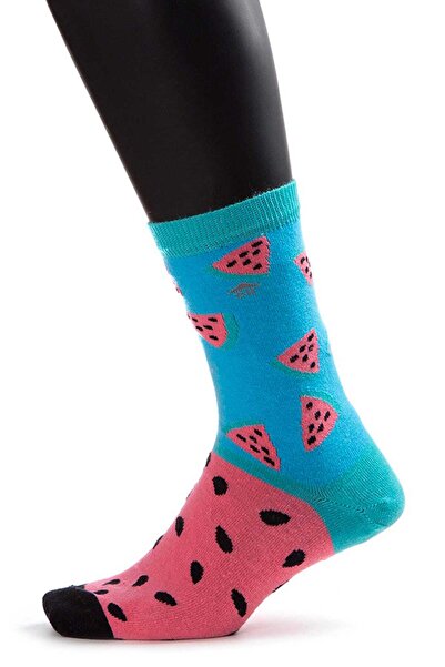 The Socks House Γυναικείες κάλτσες με μπλε σχέδιο καρπούζι