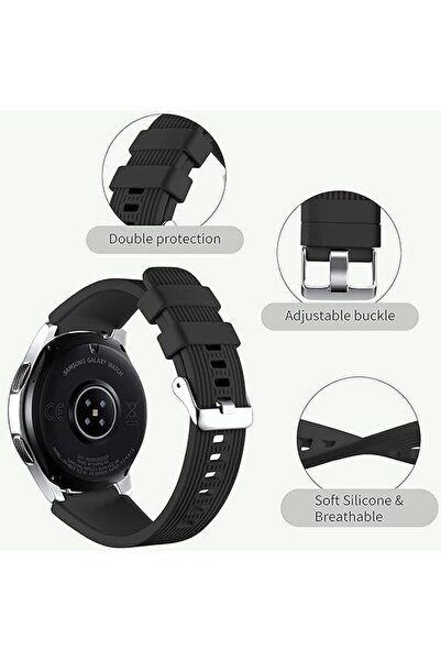 Arabest Silicone Watch Strap with Vertical Grain, 22mm Sport Replacement Band...