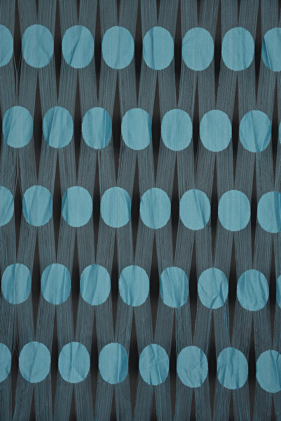 AKÇA TEKSTİL BÜYÜK PUANLI MODEL TURKUAZ RENK İP PERDE HAZIR İP PERDE 300*280